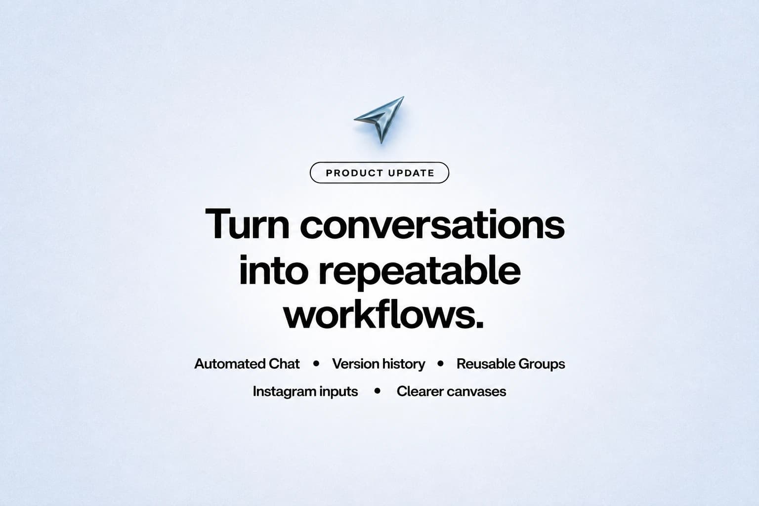 Turn Conversations Into Repeatable Workflows