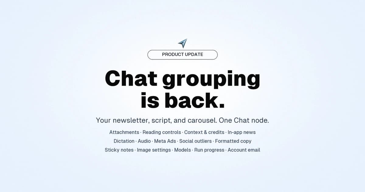 Chat Grouping Is Back